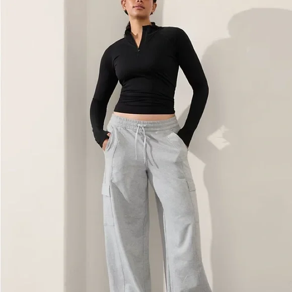 Athleta Light Gray Women's Joggers - Picture 2 of 7